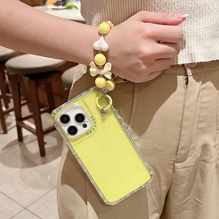 Custodia TPU glitterata con braccialetto per iPhone 14 Pro