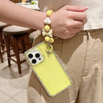 Custodia TPU glitterata con braccialetto per iPhone 15 Pro Max