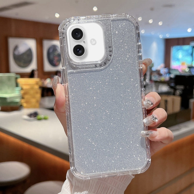 Custodia TPU glitterata per iPhone 16 Pro Max