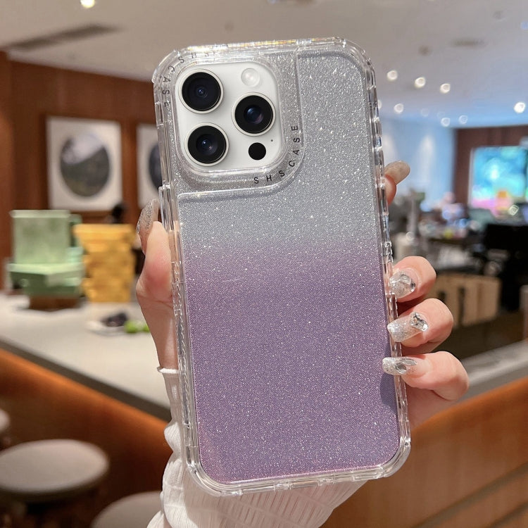 Custodia TPU glitterata per iPhone 16 Pro Max