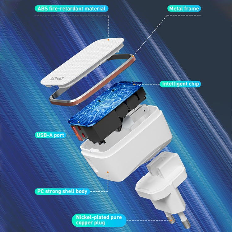 Caricabatterie rapido USB LDNIO QC3.0 18W con cavo Micro USB 1 m