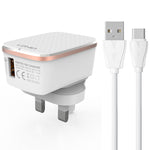 Caricabatterie rapido USB LDNIO 18W con cavo USB-C 1m