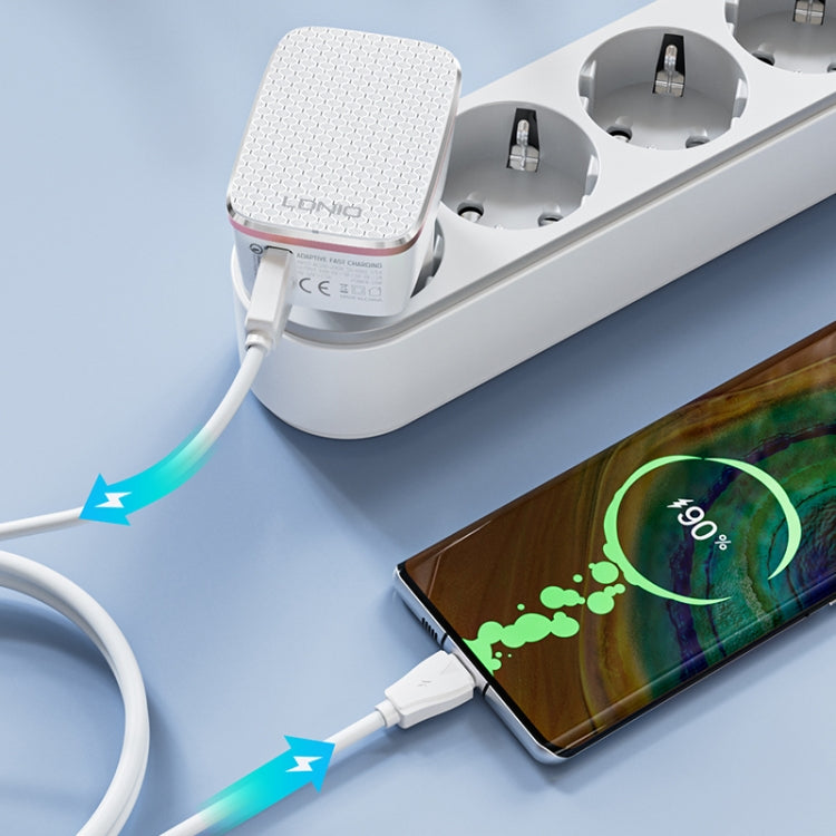 Caricabatterie rapido USB LDNIO 18W con cavo USB-C 1m