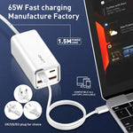 LDNIO A4610C Caricabatterie rapido USB-C 65W con cavo 1,5m