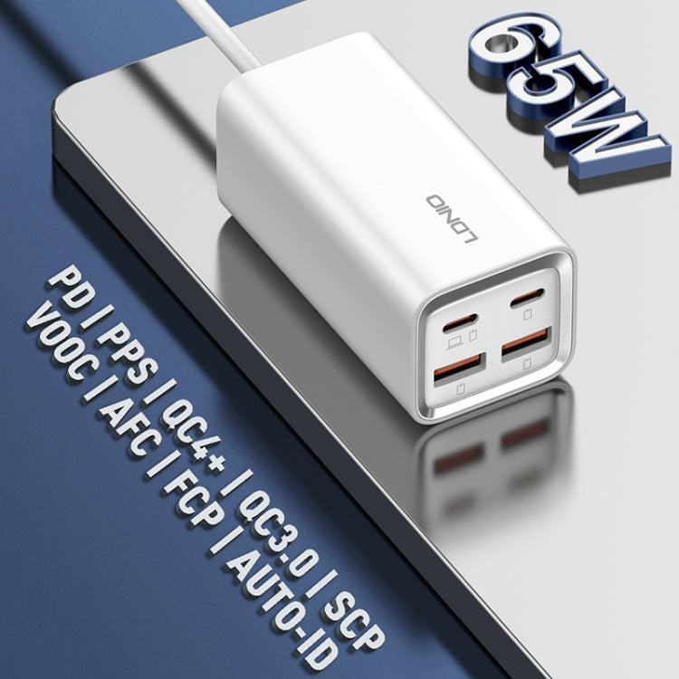 LDNIO A4610C Caricabatterie rapido USB-C 65W con cavo 1,5m