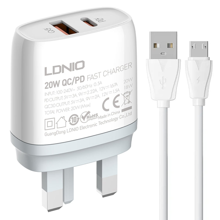 Caricabatterie rapido LDNIO Q229 PD20W USB Type-C con cavo