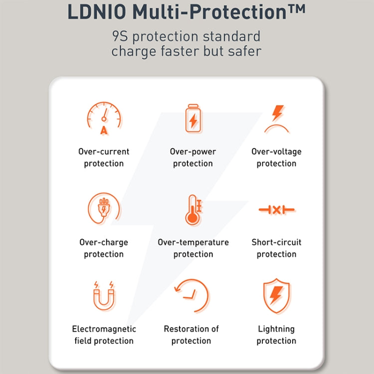 Caricabatterie rapido LDNIO Q229 PD20W USB Type-C con cavo