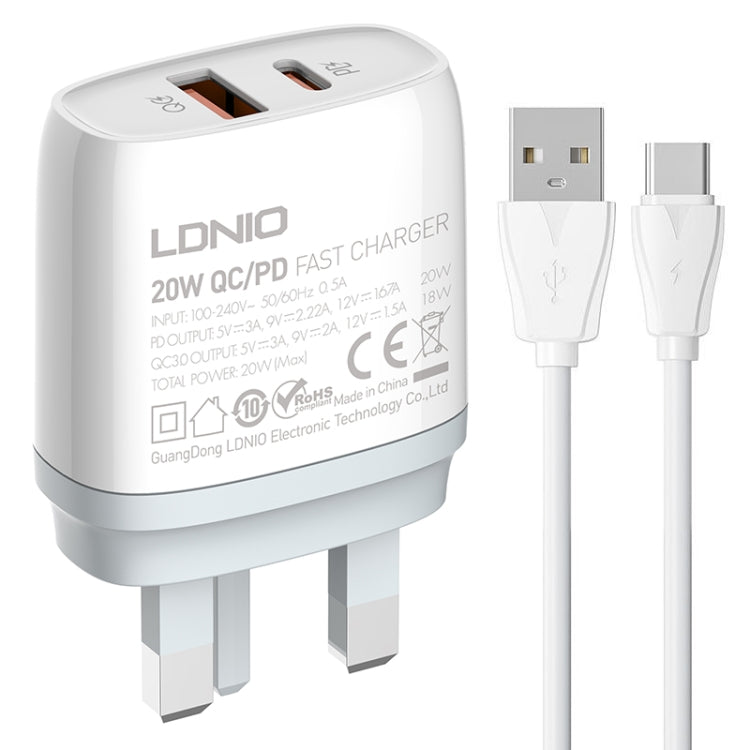 Caricabatterie rapido LDNIO Q229 USB-C PD 20W con cavo 1 m