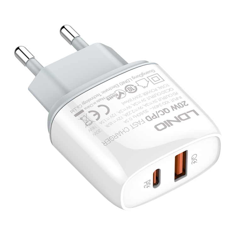 Caricabatterie rapido LDNIO Q229 PD20W USB-C con cavo 1m