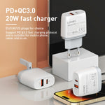 Caricabatterie rapido LDNIO Q229 PD20W USB-C con cavo 1m