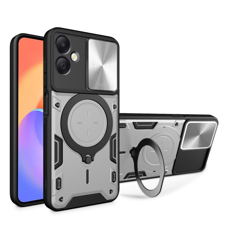Custodia con supporto magnetico scorrevole per Samsung Galaxy A06 4G e A25 5G