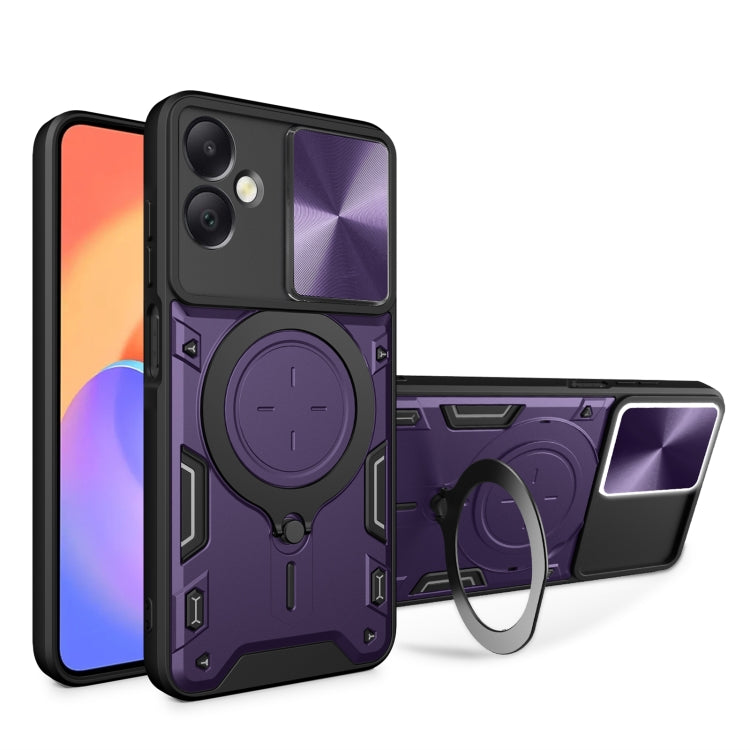 Custodia con supporto magnetico scorrevole per Samsung Galaxy A06 4G e A25 5G