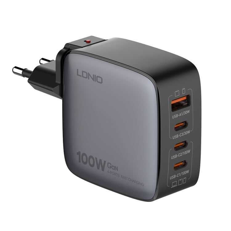 LDNIO Q408 Caricabatterie GaN 100W USB-C con cavo dati