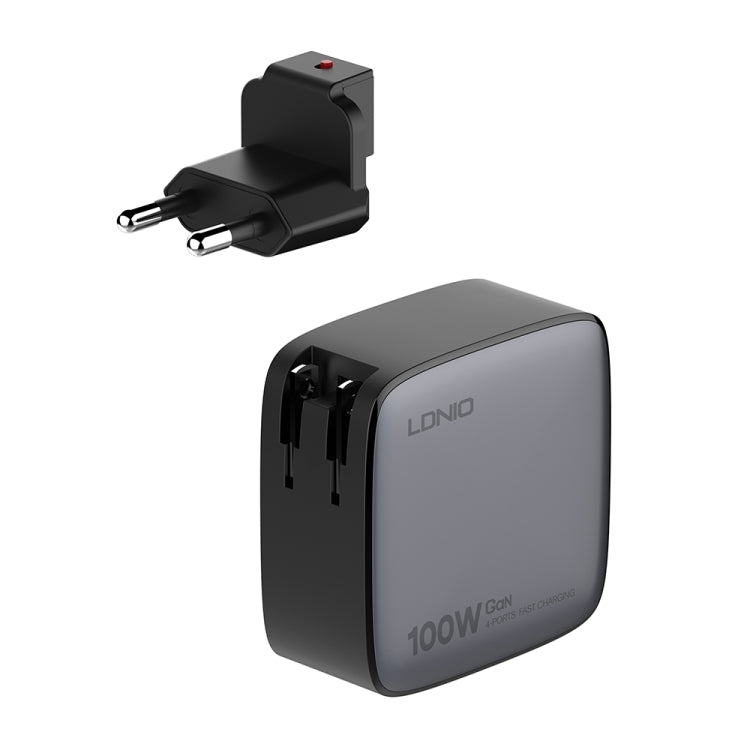 LDNIO Q408 Caricabatterie GaN 100W USB-C con cavo dati