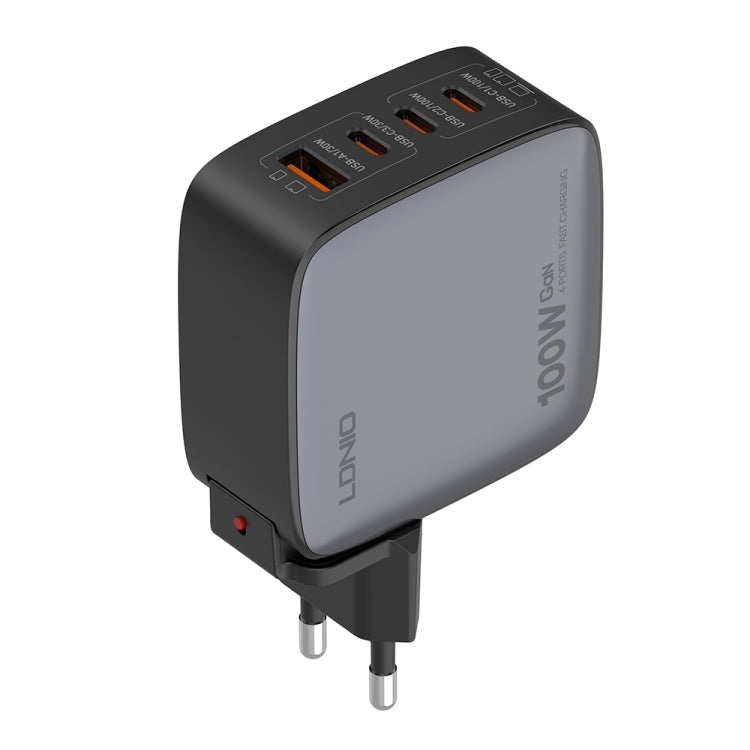 LDNIO Q408 Caricabatterie GaN 100W USB-C con cavo dati