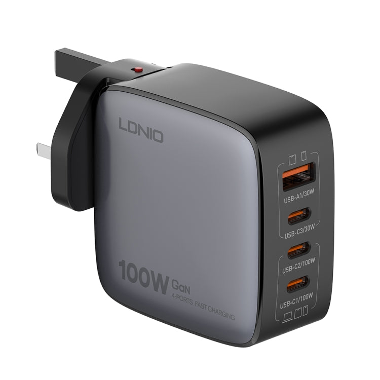 LDNIO Q408 Caricabatterie GaN 100W USB-C con cavo dati