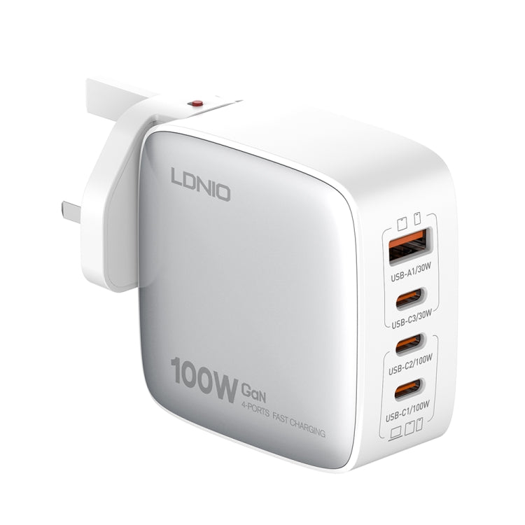 LDNIO Q408 Caricabatterie GaN 100W USB-C con cavo dati