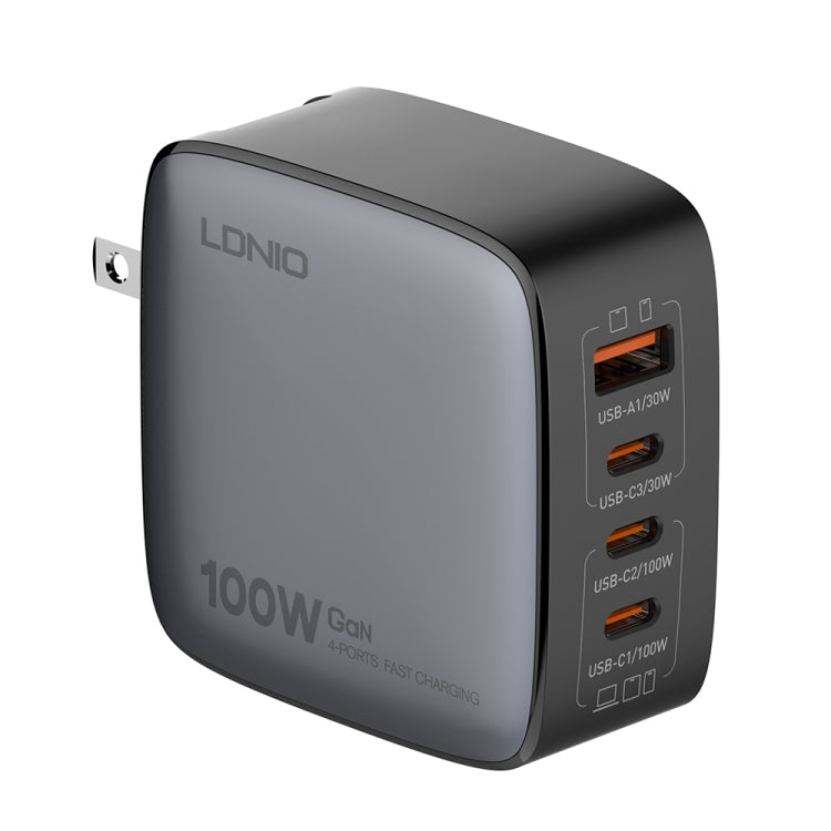 LDNIO Q408 Caricabatterie GaN 100W USB-C con cavo dati