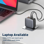 LDNIO Q408 Caricabatterie GaN 100W USB-C con cavo dati