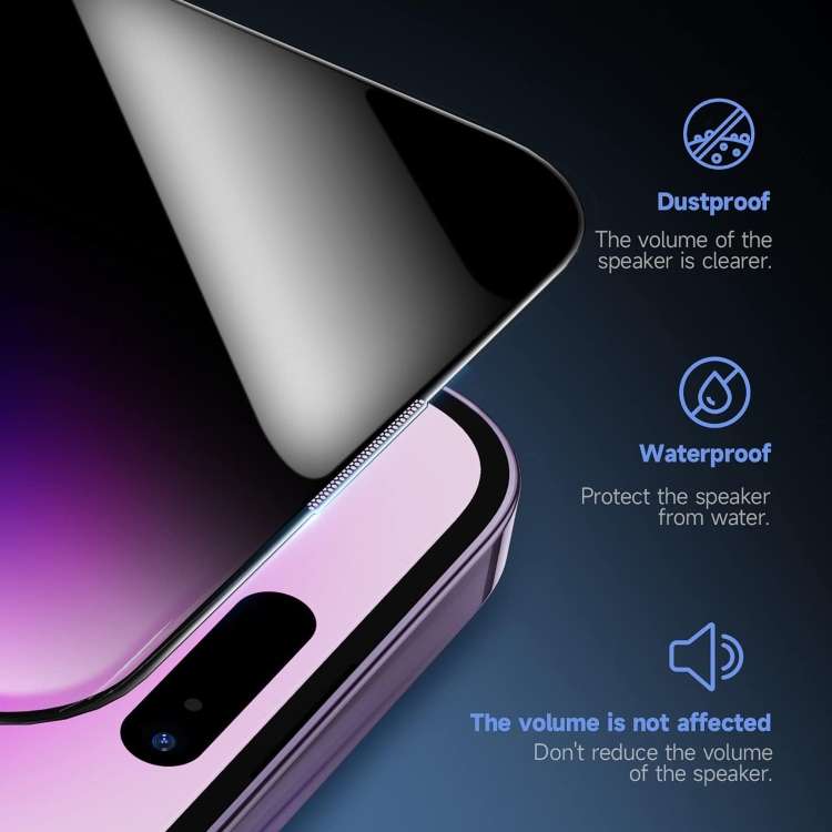 Pellicola in vetro temperato per la privacy LK Easy Install, For iPhone 11 Pro