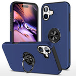 Custodia per telefono con supporto magnetico ad anello in TPU ibrido PC, For iPhone 17 Pro Max, For iPhone 17, For iPhone Air