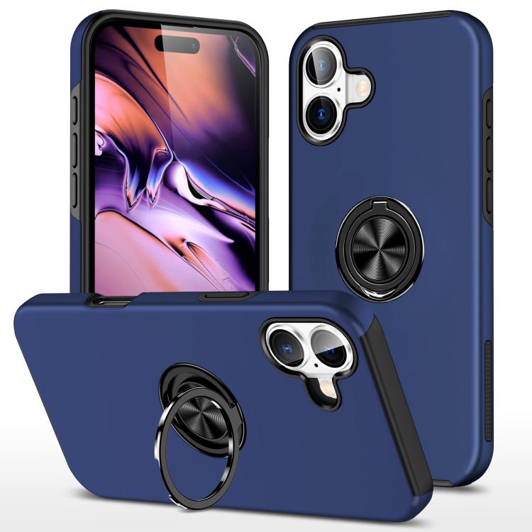 Custodia per telefono con supporto magnetico ad anello in TPU ibrido PC, For iPhone 17 Pro Max, For iPhone 17, For iPhone Air