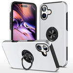 Custodia per telefono con supporto magnetico ad anello in TPU ibrido PC, For iPhone 17 Pro Max, For iPhone 17, For iPhone Air