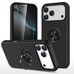 Custodia per telefono con supporto magnetico ad anello in TPU ibrido PC, For iPhone 18 Pro, For iPhone 18 Pro Max, For iPhone 17e / 16e