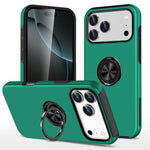 Custodia per telefono con supporto magnetico ad anello in TPU ibrido PC, For iPhone 18 Pro, For iPhone 18 Pro Max, For iPhone 17e / 16e