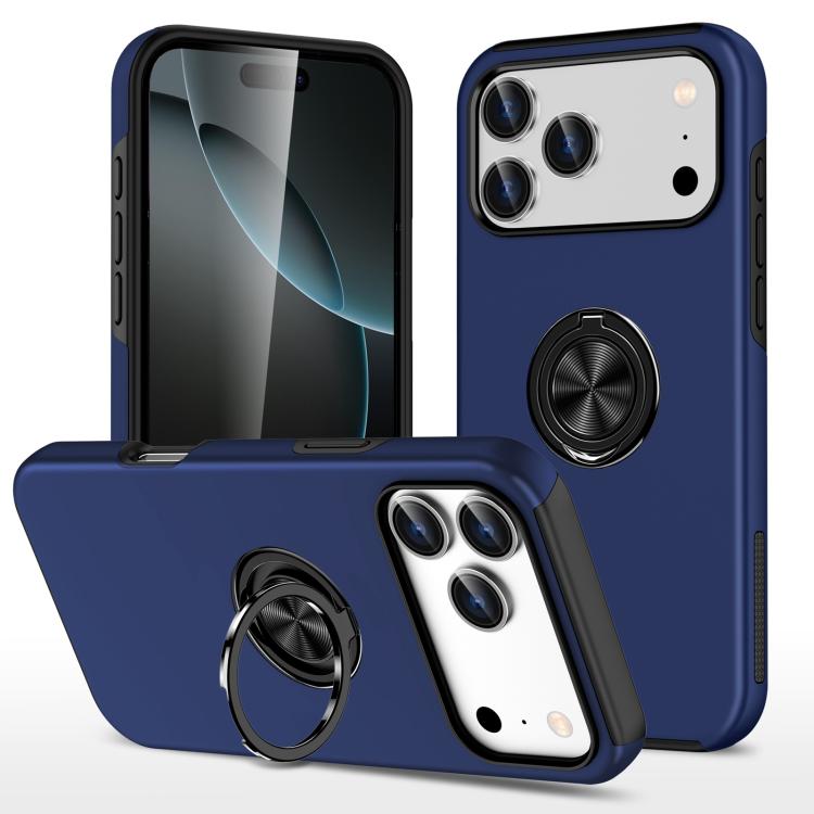 Custodia per telefono con supporto magnetico ad anello in TPU ibrido PC, For iPhone 18 Pro, For iPhone 18 Pro Max, For iPhone 17e / 16e