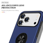 Custodia per telefono con supporto magnetico ad anello in TPU ibrido PC, For iPhone 18 Pro, For iPhone 18 Pro Max, For iPhone 17e / 16e