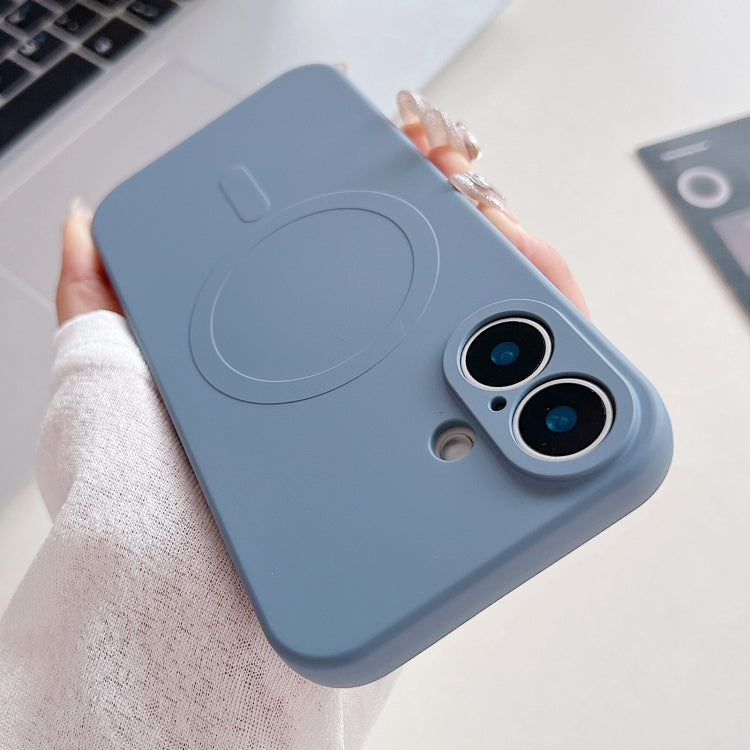 Custodia magnetica per telefono MagSafe in silicone liquido a tinta unita, For iPhone 16 Plus