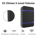 Campanello wireless impermeabile IP55 110dB con 2 ricevitori e 2