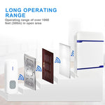 Campanello wireless impermeabile IP55 110dB con 2 ricevitori e 2
