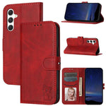 Custodia a portafoglio con gatto in rilievo per Samsung Galaxy S25 Ultra e S24 - immagine 13