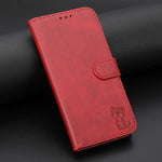 Custodia a portafoglio con gatto in rilievo per Samsung Galaxy S25 Ultra e S24 - immagine 2