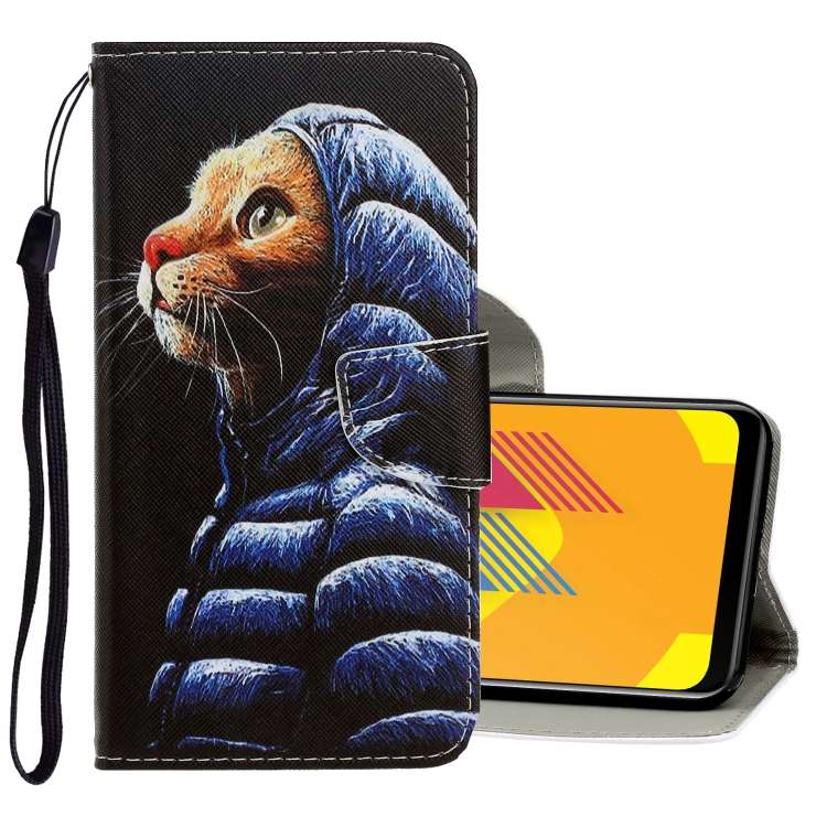 Custodia in pelle PU a vibrazione orizzontale con disegno colorato 3D con supporto, slot per schede e portafoglio, For Vivo Y11 (2019)