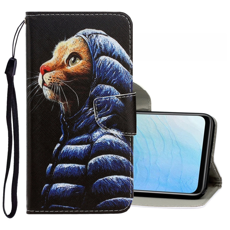 Custodia in pelle PU a vibrazione orizzontale con disegno colorato 3D con supporto, slot per schede e portafoglio, For Vivo Y19