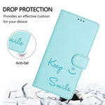 Custodia per telefono in pelle RFID con stampa Smile Embossing, For iPhone 13 mini, For iPhone 12 / 12 Pro, For iPhone 12 Pro Max, For iPhone 12 mini