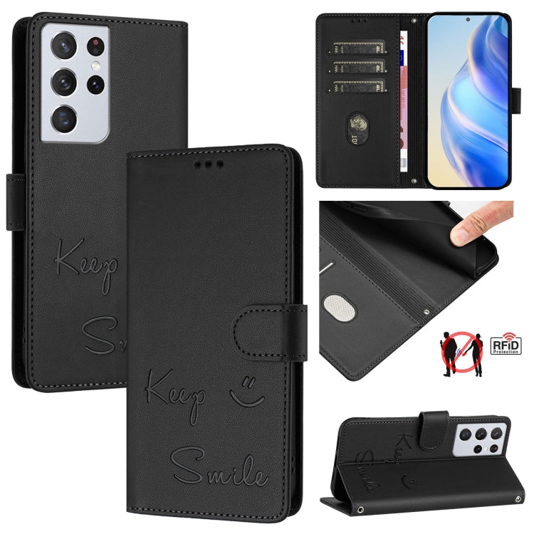 Custodia a libro RFID in pelle PU per Samsung Galaxy S21 Ultra 5G - immagine 9