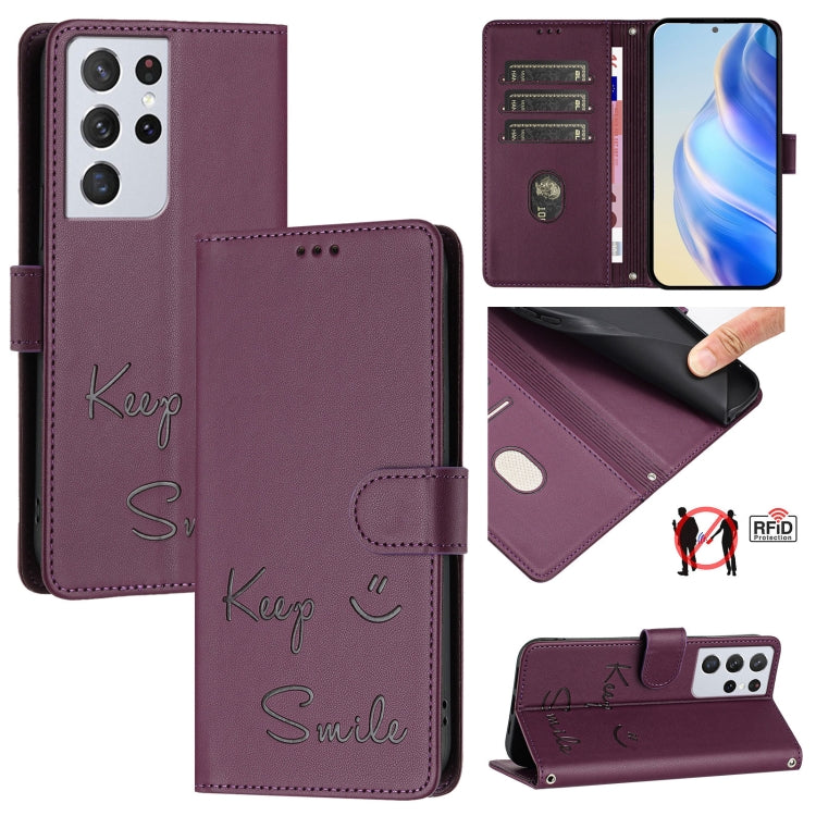 Custodia a libro RFID in pelle PU per Samsung Galaxy S21 Ultra 5G - immagine 12