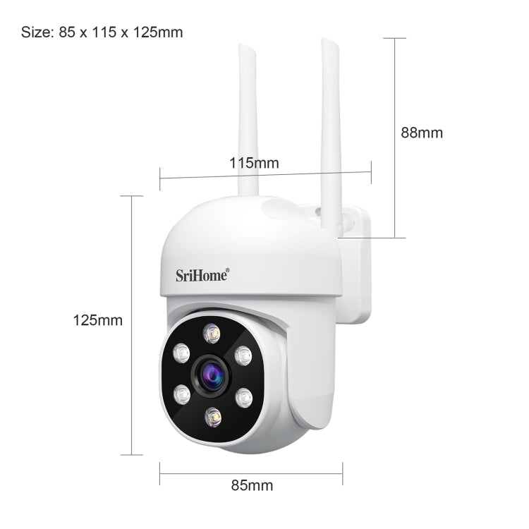 SriHome SH061 Telecamera IP 2MP con visione notturna AI