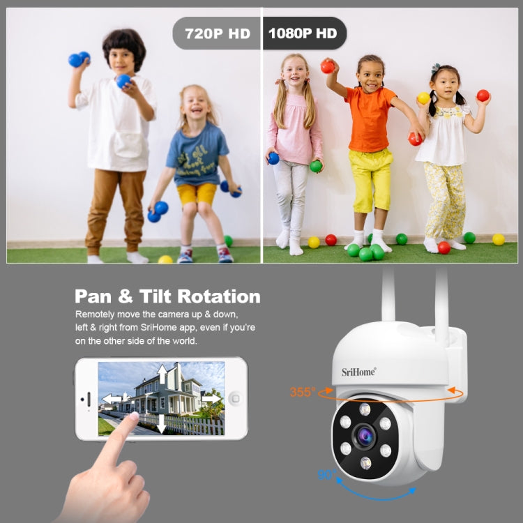 SriHome SH061 Telecamera IP 2MP con visione notturna AI