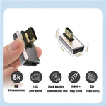 Adattatore DisplayPort maschio a femmina angolo retto 8K DP 1.4