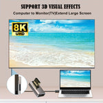 Adattatore DisplayPort maschio a femmina angolo retto 8K DP 1.4