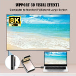 Adattatore DisplayPort maschio a femmina 8K 60Hz angolo