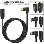 Cavo estensione dati USB-C 240W 1m a gomito