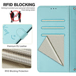 Custodia pelle RFID con stampa Smile per Samsung Galaxy A16 5G, A06 4G, A15 5G /