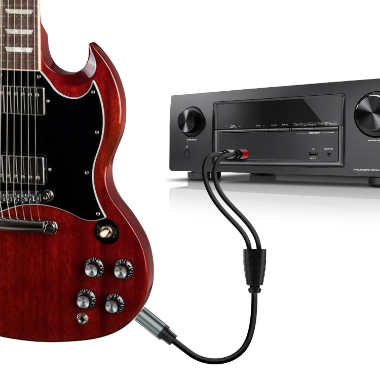 Cavo adattatore audio splitter Y 3,5mm TRS a doppio 6,35mm TS
