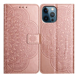 Custodia portafoglio in pelle con stampa floreale per iPhone 17 P